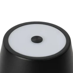 Lindby LED genopladelig bordlampe Janea TWIN, sort, metal