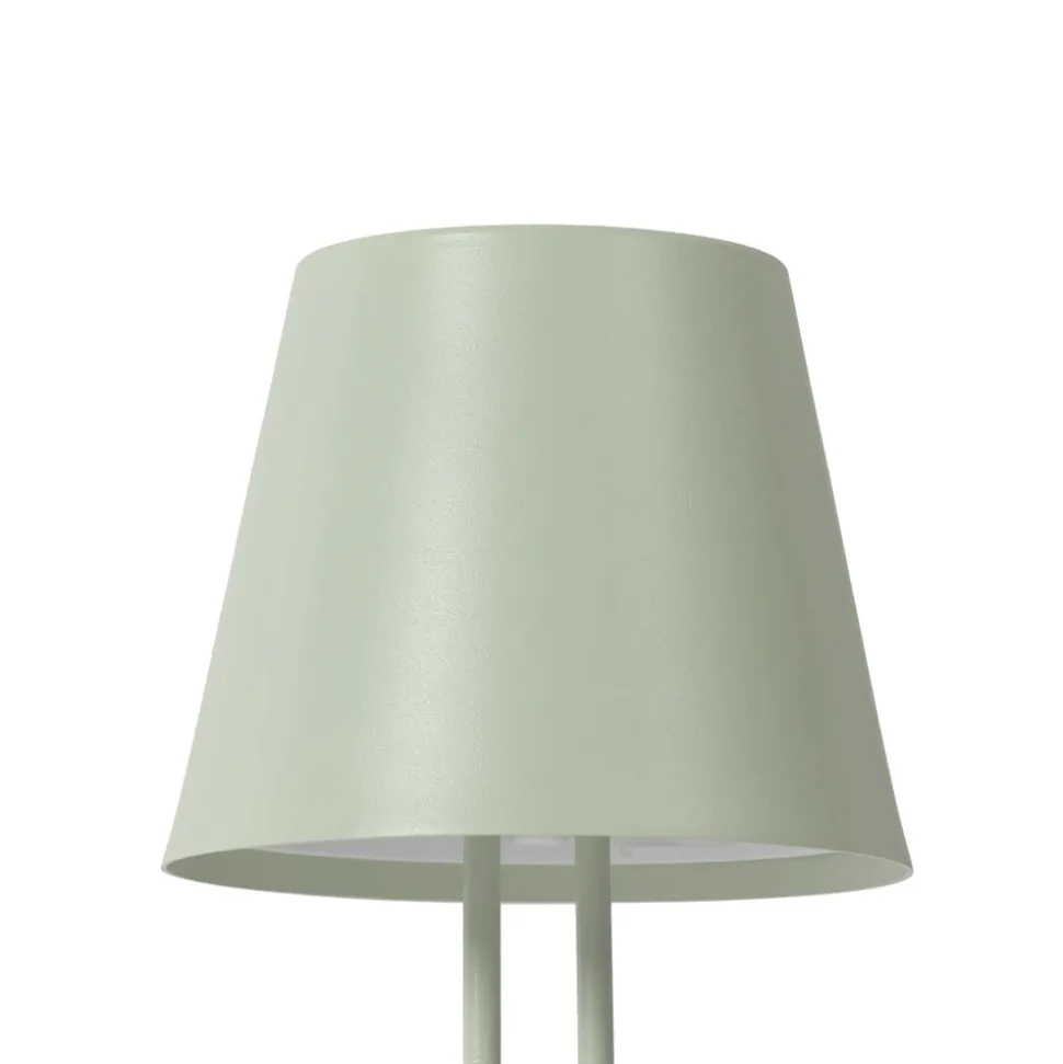 Lindby LED genopladelig bordlampe Janea TWIN, grøn, metal