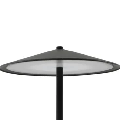 Lindby LED genopladelig bordlampe Ayva, sort, aluminium, IP44