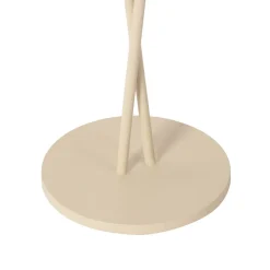 Lindby LED genopladelig bordlampe Janea, CROSS, beige, metal