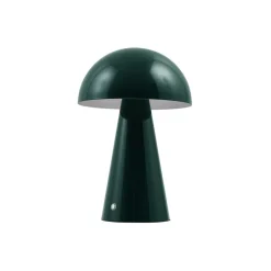 Lindby LED genopladelig bordlampe Nevijo, grøn, Ø20 cm, USB, dæmper