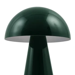 Lindby LED genopladelig bordlampe Nevijo, grøn, Ø20 cm, USB, dæmper