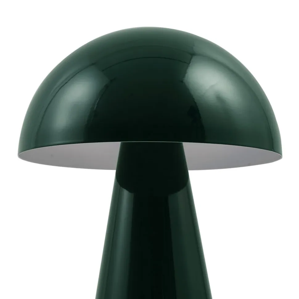 Lindby LED genopladelig bordlampe Nevijo, grøn, Ø20 cm, USB, dæmper