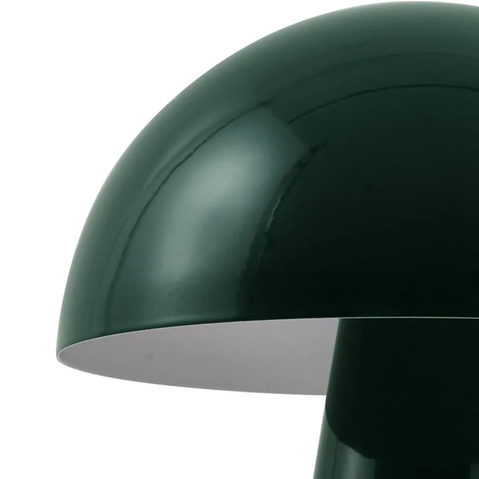 Lindby LED genopladelig bordlampe Nevijo, grøn, Ø20 cm, USB, dæmper