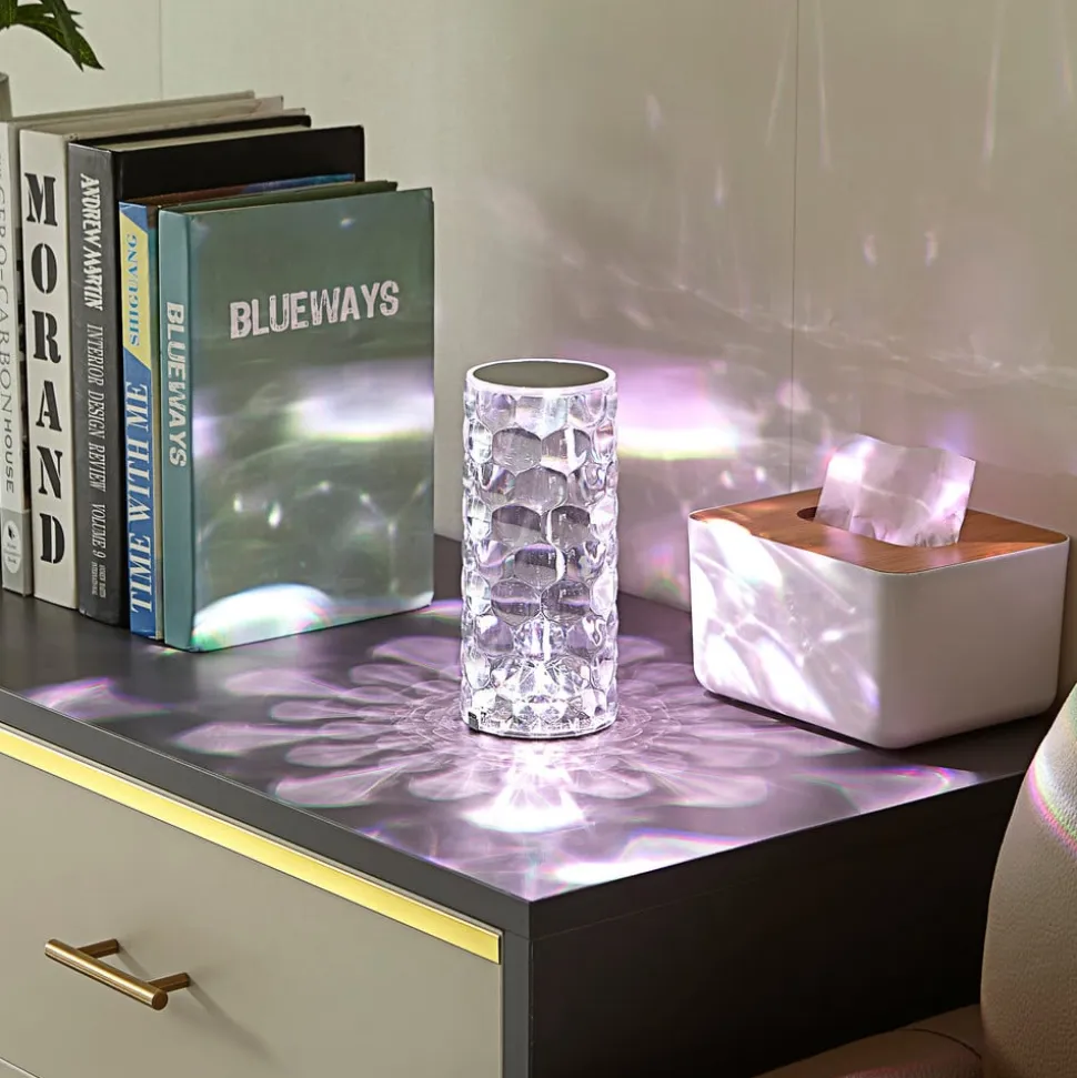 Lindby LED genopladelig bordlampe Louane, 18,5 cm, USB, RGBW