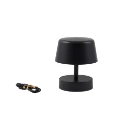 Lindby LED genopladelig bordlampe Nalani, 13 cm høj, IP44, dæmpbar