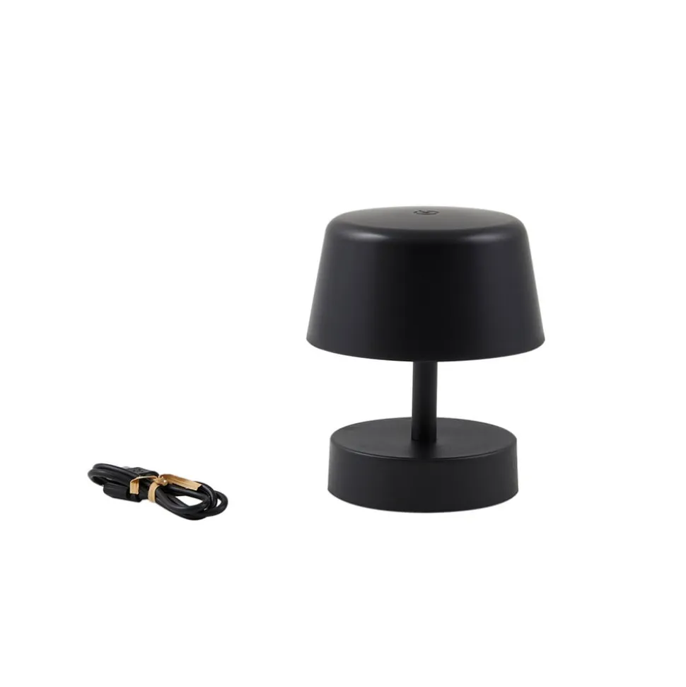 Lindby LED genopladelig bordlampe Nalani, 13 cm høj, IP44, dæmpbar