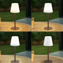 Lindby LED genopladelig lampe Azalea sort aluminium CCT højdejusterbar