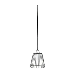 Lindby LED genopladelig udendørs pendel Levino, sort, metal