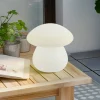 Lindby LED genopladelig udendørs bordlampe Vernate, RGBW, hvid, dæmpbar