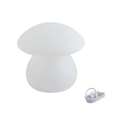 Lindby LED genopladelig udendørs bordlampe Vernate, RGBW, hvid, dæmpbar