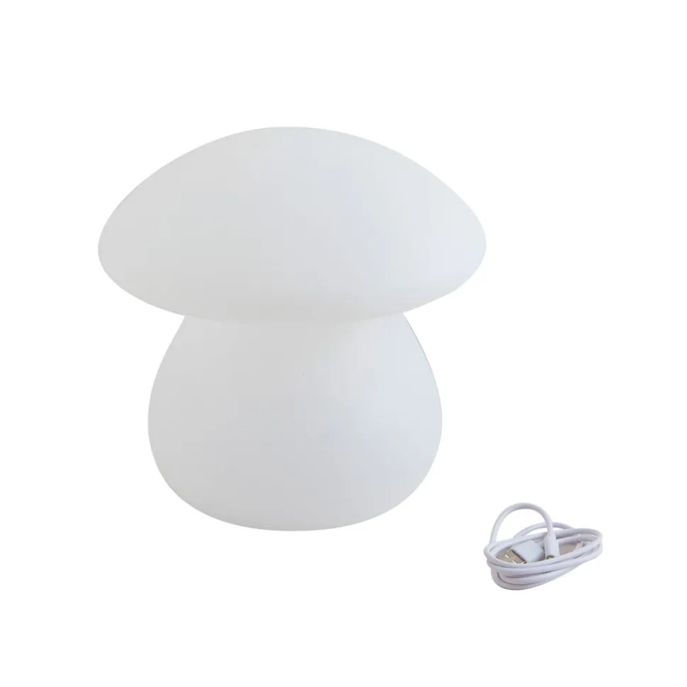 Lindby LED genopladelig udendørs bordlampe Vernate, RGBW, hvid, dæmpbar