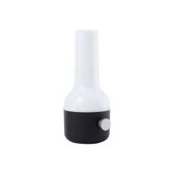Lindby LED genopladelig udendørs bordlampe Isaline, sort, dæmpbar