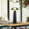 Lindby LED genopladelig udendørs bordlampe Gomba, sort, dæmpbar