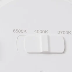 Lindby LED indbygningslampe Toka, 6,5 W, hvid, plast, CCT