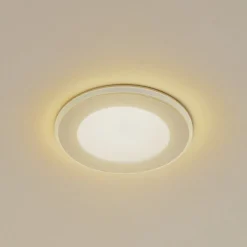 Lindby LED indbygningslampe Toka, 4,9 W, hvid, plast, CCT