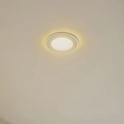 Lindby LED indbygningslampe Toka, 4,9 W, hvid, plast, CCT