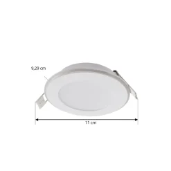 Lindby LED indbygningslampe Toka, 4,9 W, hvid, plast, CCT