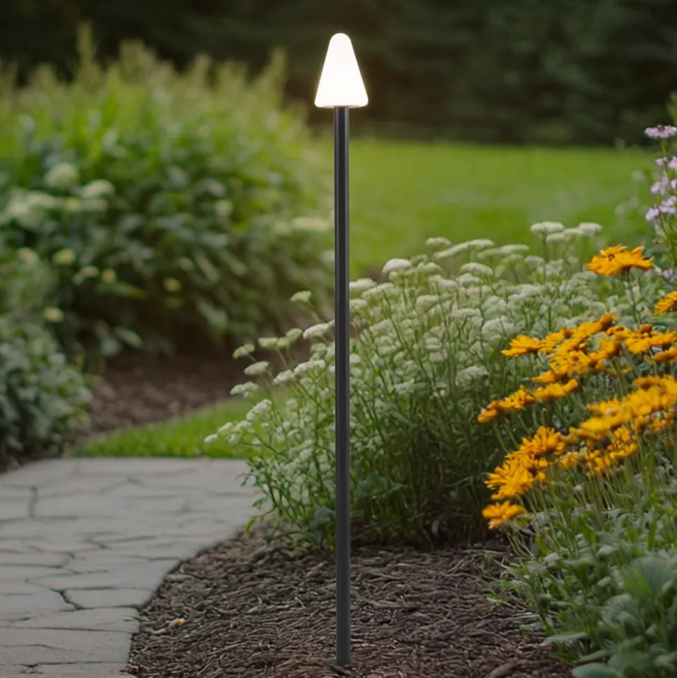 Lindby LED jordspydslys Selinda, sort, højde 100 cm