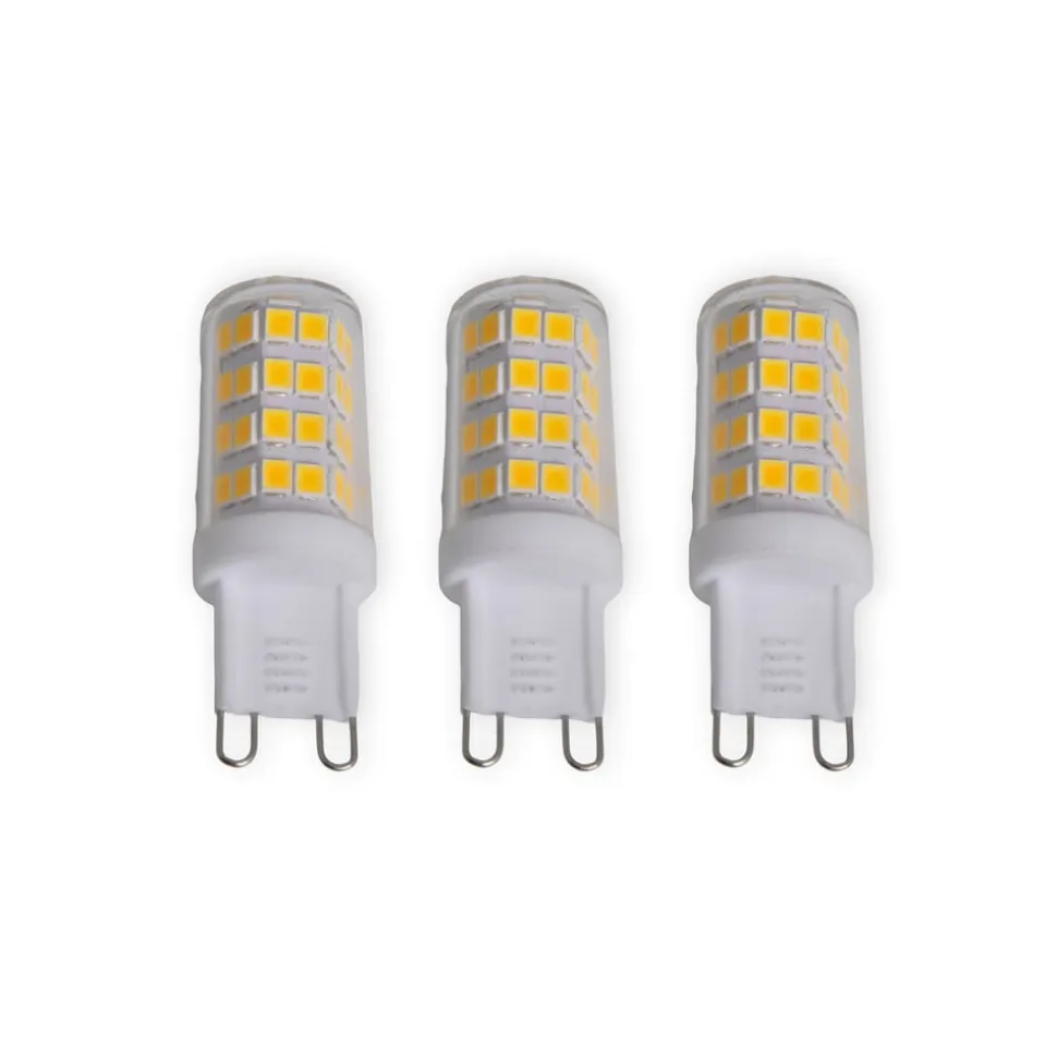 Lindby LED penlight, sæt med 3, G9, 3 W, klar, 3.000 K