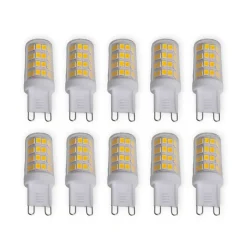 Lindby LED penlight, sæt med 10, G9, 3 W, klar, 3.000 K