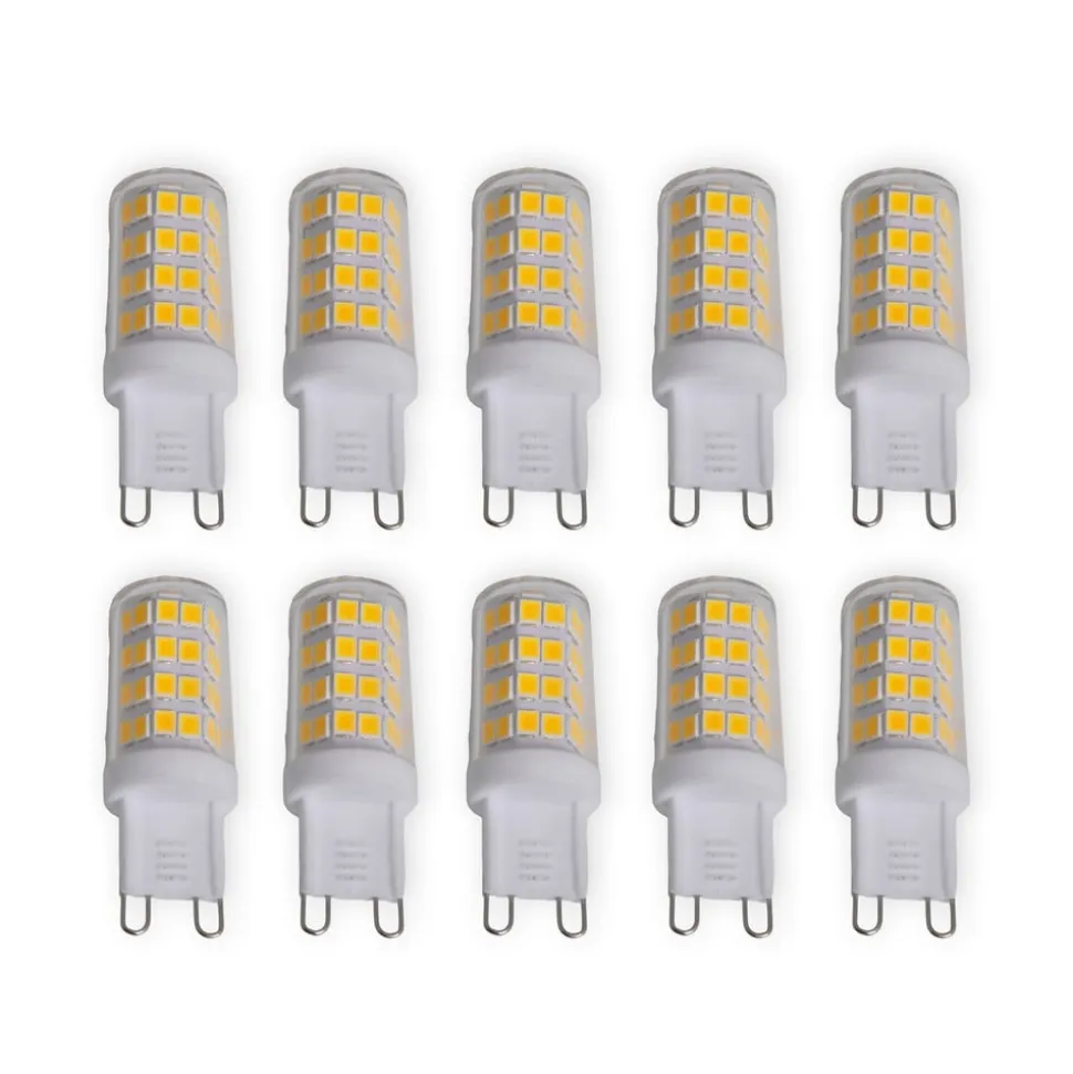 Lindby LED penlight, sæt med 10, G9, 3 W, klar, 3.000 K