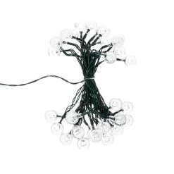 Lindby LED solcellelyskæde Mionel, kugler, 30-flg., 635cm