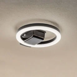Lindby LED udendørs loftlampe Finian, Ø 22 cm, CCT, dæmpbar