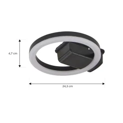 Lindby LED udendørs loftlampe Finian, Ø 22 cm, CCT, dæmpbar