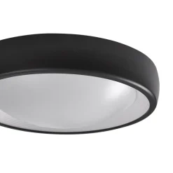Lindby LED udendørs loftlampe Niniel, sort, Ø 25 cm