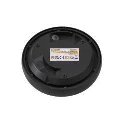 Lindby LED udendørs loftlampe Niniel, sort, Ø 25 cm