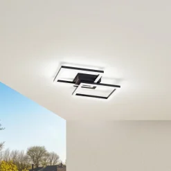 Lindby LED udendørs loftlampe Finian, 48 cm x 48 cm, CCT dæmpbar