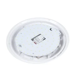 Lindby LED udendørs loftlampe Naira, hvid, sensor, 30 cm, IP65