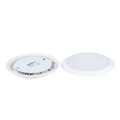 Lindby LED udendørs loftlampe Naira, hvid, sensor, 30 cm, IP65