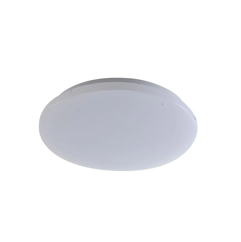 Lindby LED udendørs loftslampe Kirkola, 3000 K, Ø 34 cm, hvid