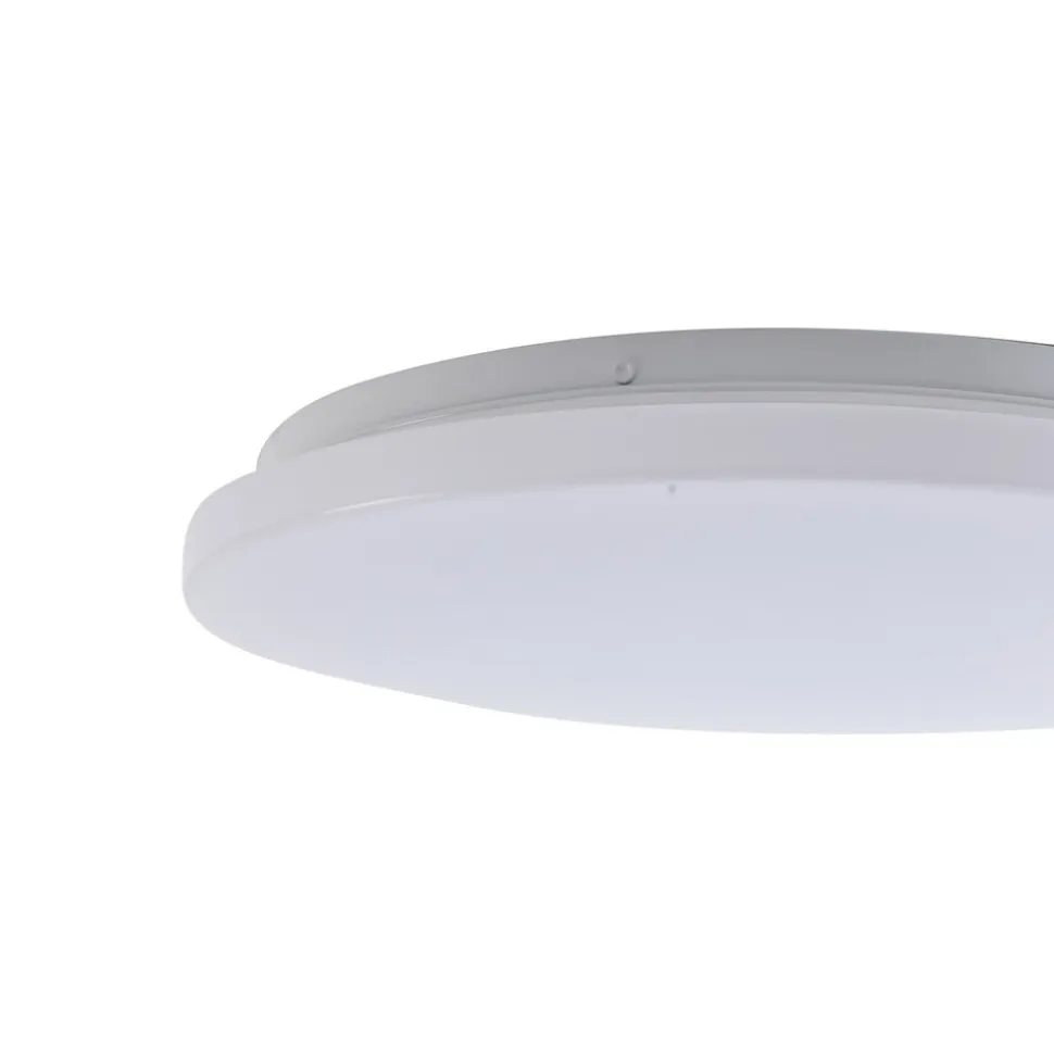 Lindby LED udendørs loftslampe Kirkola, 3000 K, Ø 34 cm, hvid