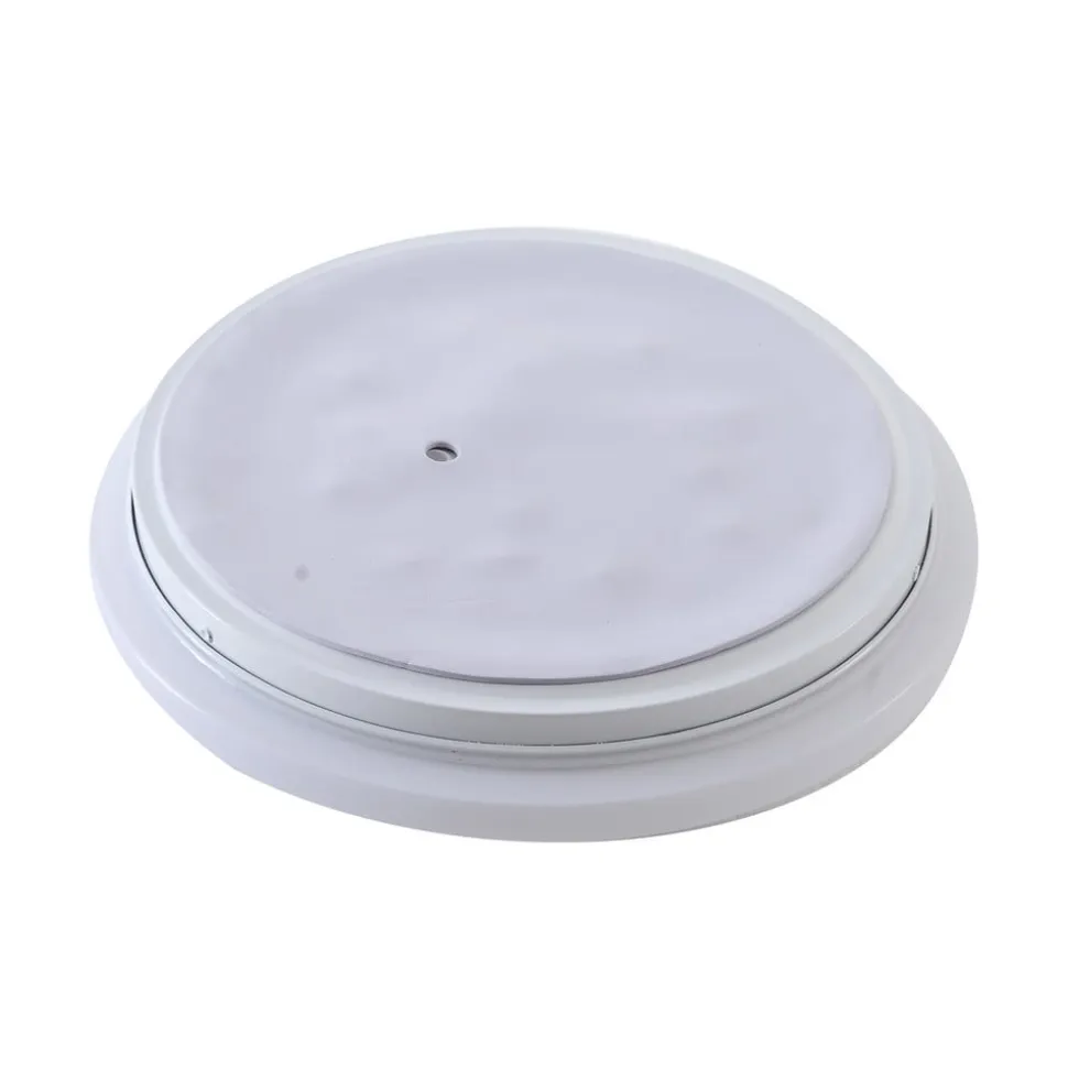 Lindby LED udendørs loftslampe Kirkola, 3000 K, Ø 34 cm, hvid