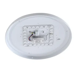 Lindby LED udendørs loftslampe Kirkola, 3000 K, Ø 34 cm, hvid