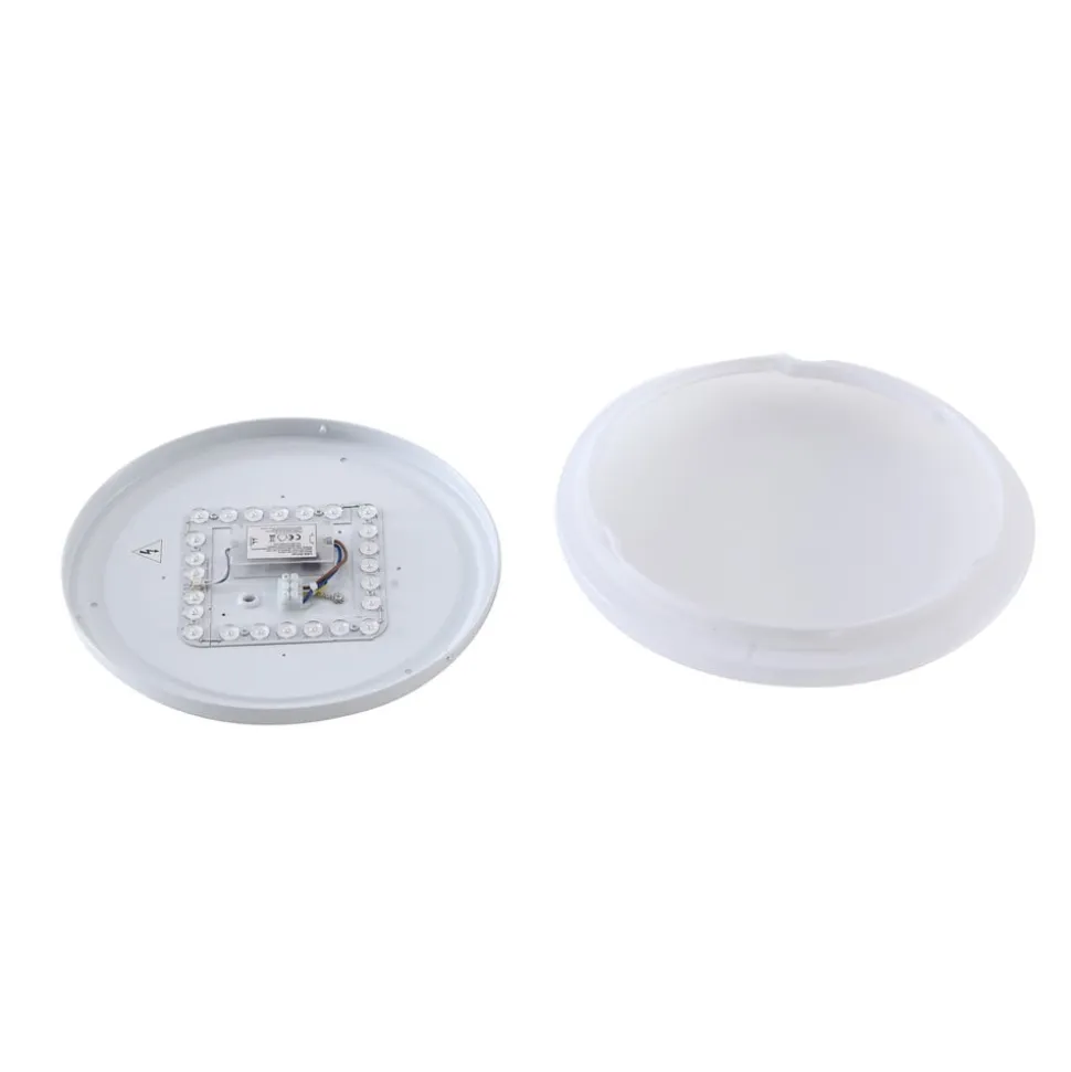 Lindby LED udendørs loftslampe Kirkola, 3000 K, Ø 34 cm, hvid
