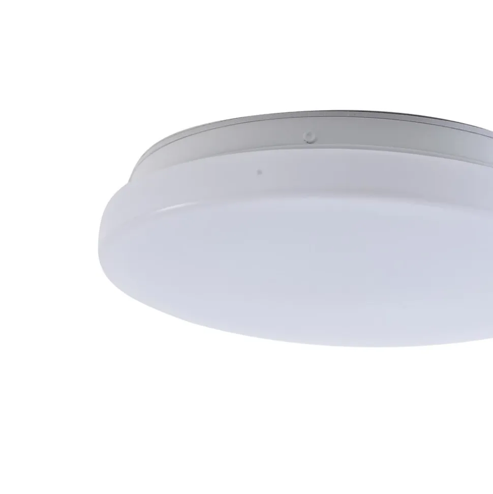 Lindby LED udendørs loftslampe Kirkola, 3000 K, Ø 26 cm, hvid