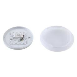 Lindby LED udendørs loftslampe Kirkola, 3000 K, Ø 26 cm, hvid
