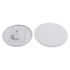 Lindby LED udendørs loftslampe Astera, hvid, 3.000 K, Ø 33 cm