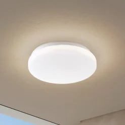 Lindby LED udendørs loftslampe Kirkola, 4000 K, Ø 34 cm, hvid