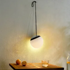 Lindby LED udendørs pendel Eleia, RGBW, 20 cm, genopladeligt batteri
