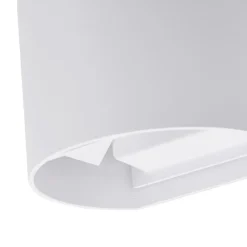 Lindby LED udendørs væglampe Nivar, rund, hvid, metal, IP54