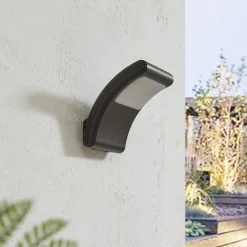 Lindby LED udendørs væglampe Radane, mørkegrå, kantet, IP54