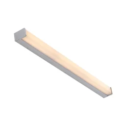 Lindby LED-badeværelseslampe Klea, 90 cm, krom, metal, IP44