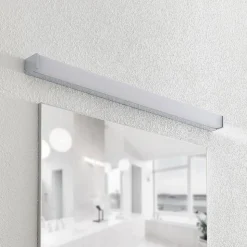 Lindby LED-badeværelseslampe Klea, 90 cm, krom, metal, IP44