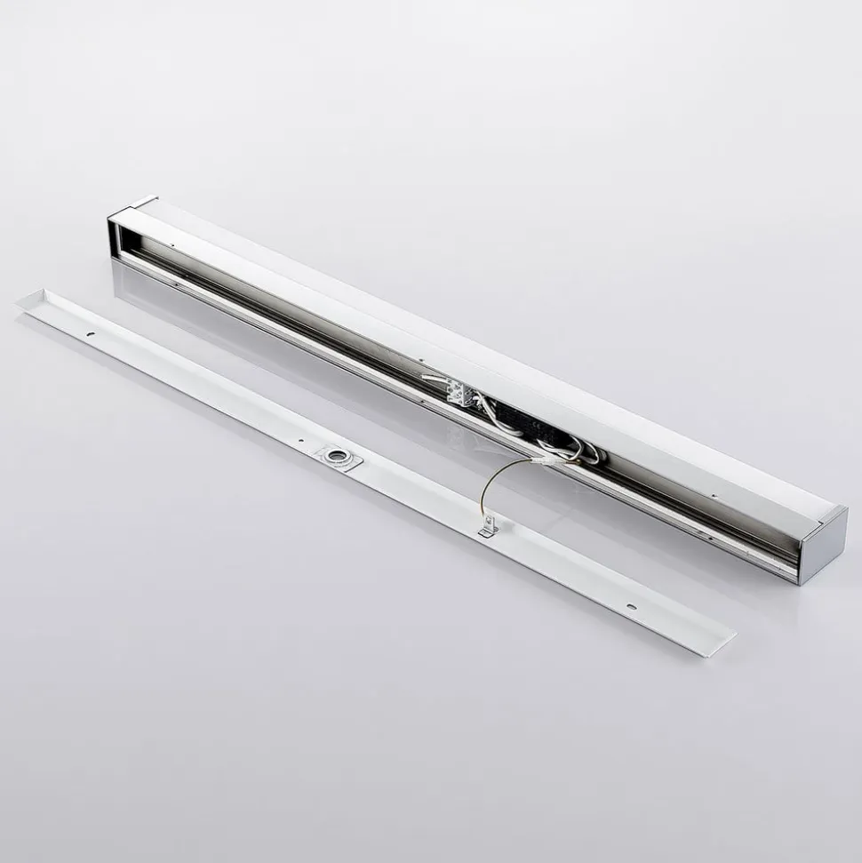 Lindby LED-badeværelseslampe Klea, 90 cm, krom, metal, IP44