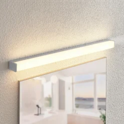 Lindby LED-badeværelseslampe Klea, 90 cm, krom, metal, IP44